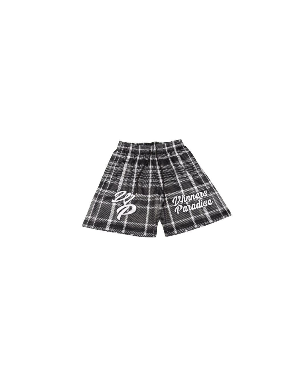 MESH SHORTS PLAID BLACK