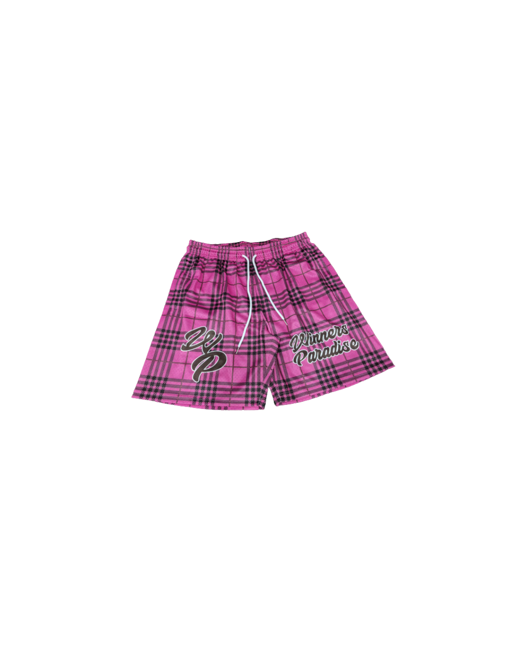 MESH SHORTS PLAID PINK