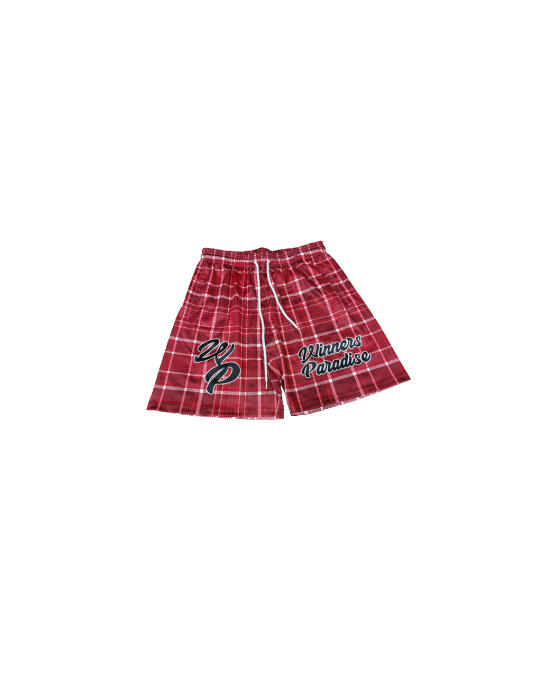 MESH SHORTS PLAID RED